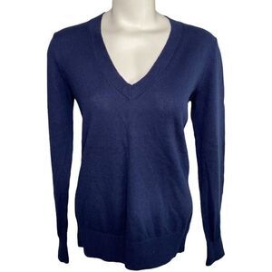 Womens Eddie Bauer V Neck‎ Long Sleeve Lightweight Sweater Sz Small